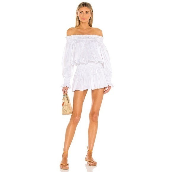 Norma Kamali Dresses & Skirts - Norma Kamali White Off-Shoulder Mini Dress